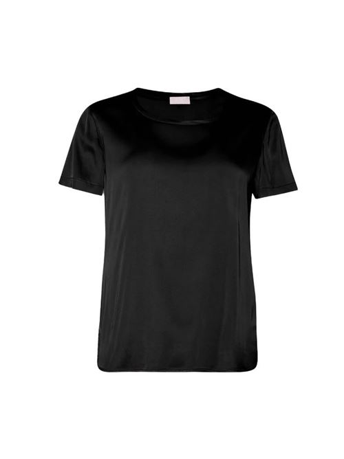 Black satin t-shirt Liu Jo | MA4082T3764.22222